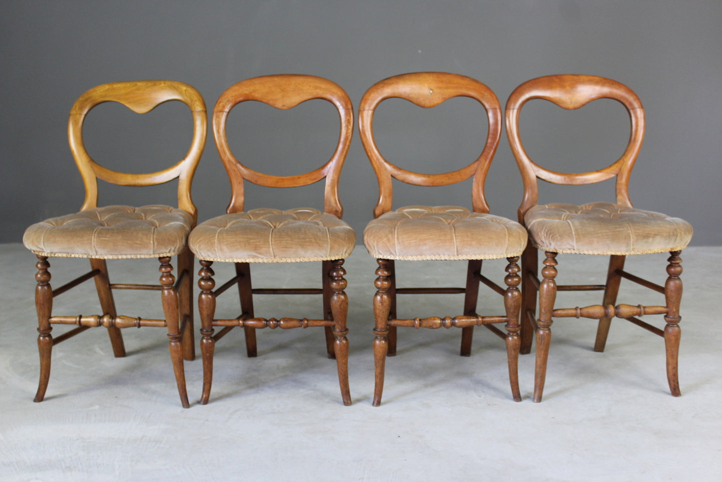 Set 4 Balloon Back Occasional Chairs - Kernow Furniture