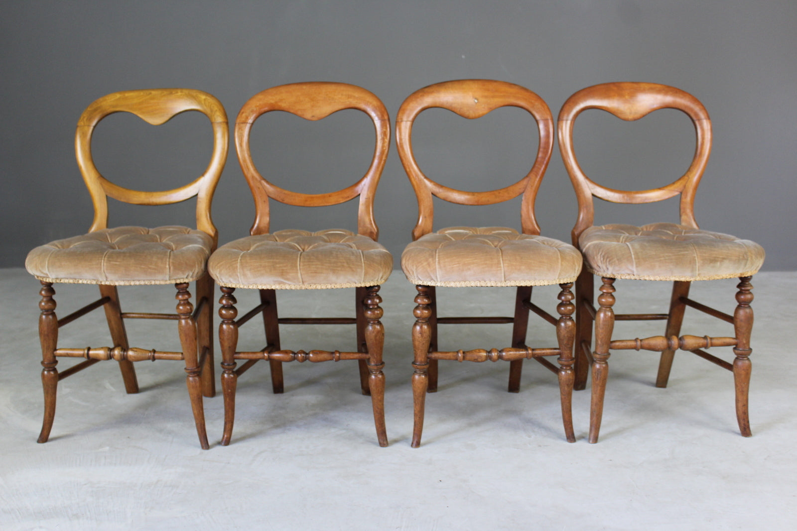 Set 4 Balloon Back Occasional Chairs - Kernow Furniture