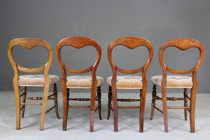 Set 4 Balloon Back Occasional Chairs - Kernow Furniture