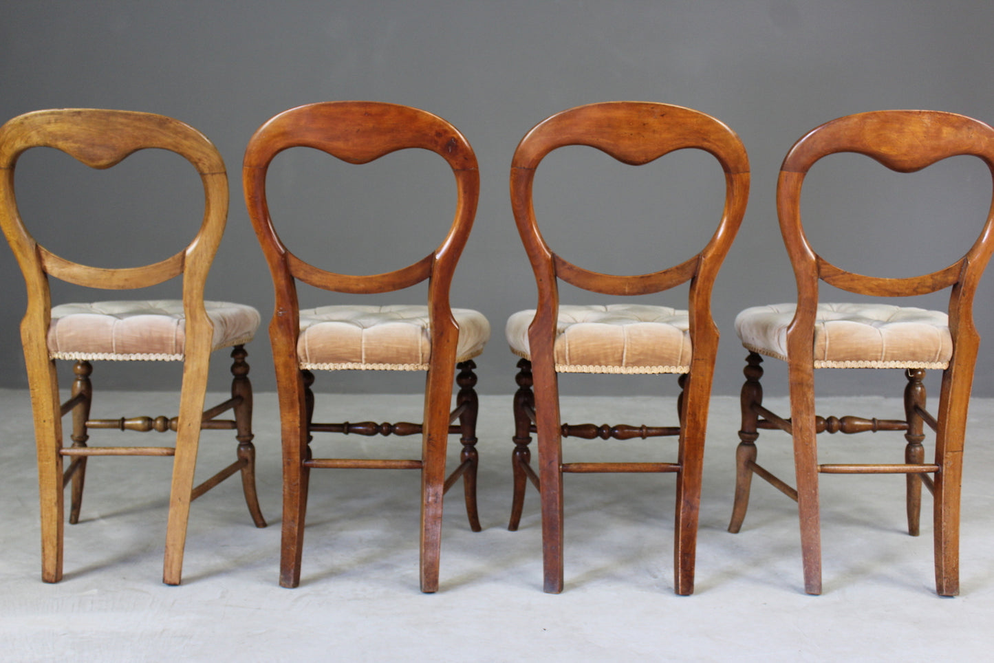 Set 4 Balloon Back Occasional Chairs - Kernow Furniture