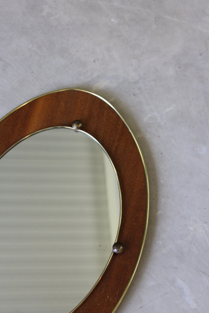 Retro Oval Wall Mirror - Kernow Furniture