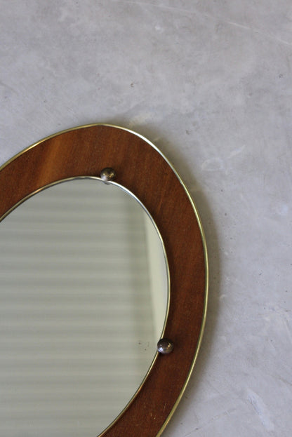 Retro Oval Wall Mirror - Kernow Furniture