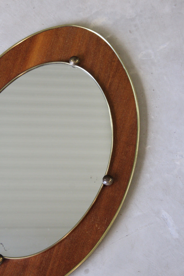 Retro Oval Wall Mirror - Kernow Furniture