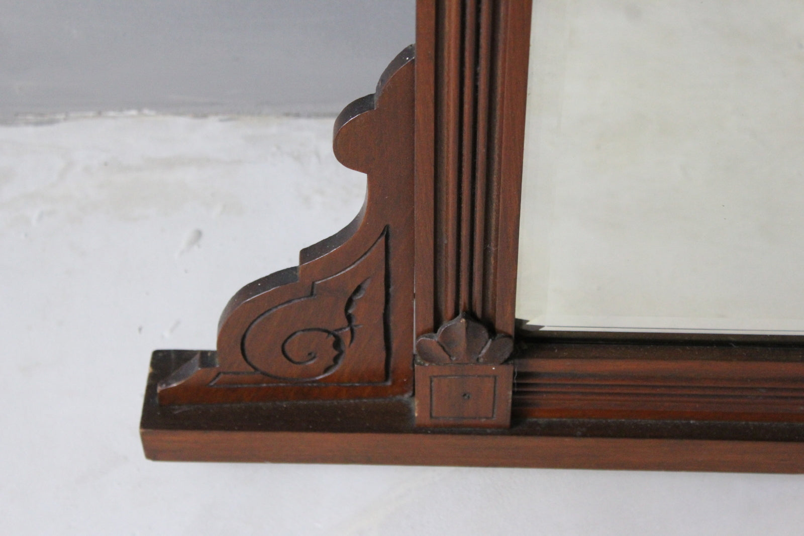 Large Antique Mahogany Mirror - Kernow Furniture