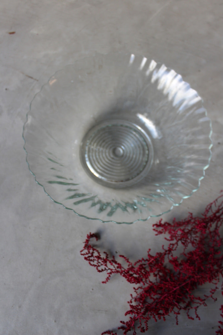 Large Vintage Glass Bowl - Kernow Furniture