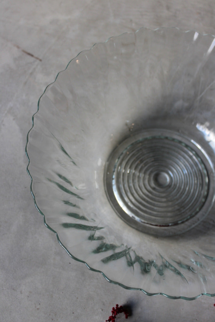 Large Vintage Glass Bowl - Kernow Furniture