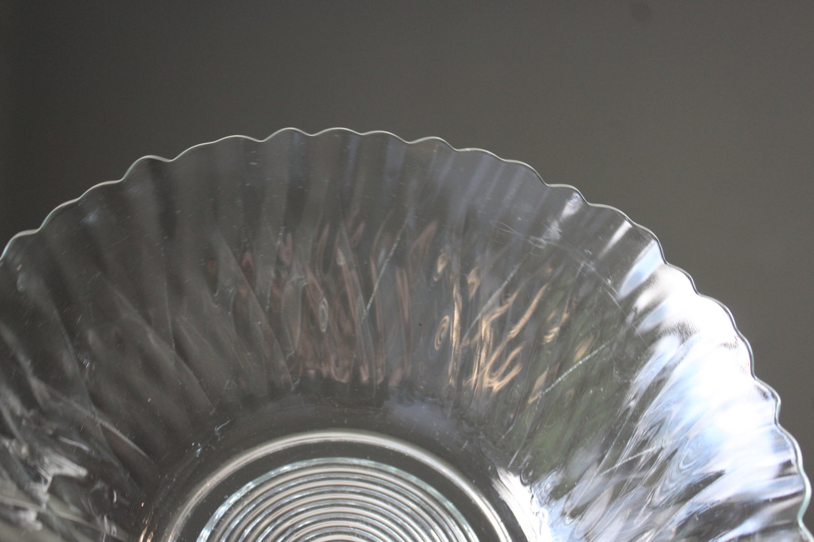 Large Vintage Glass Bowl - Kernow Furniture