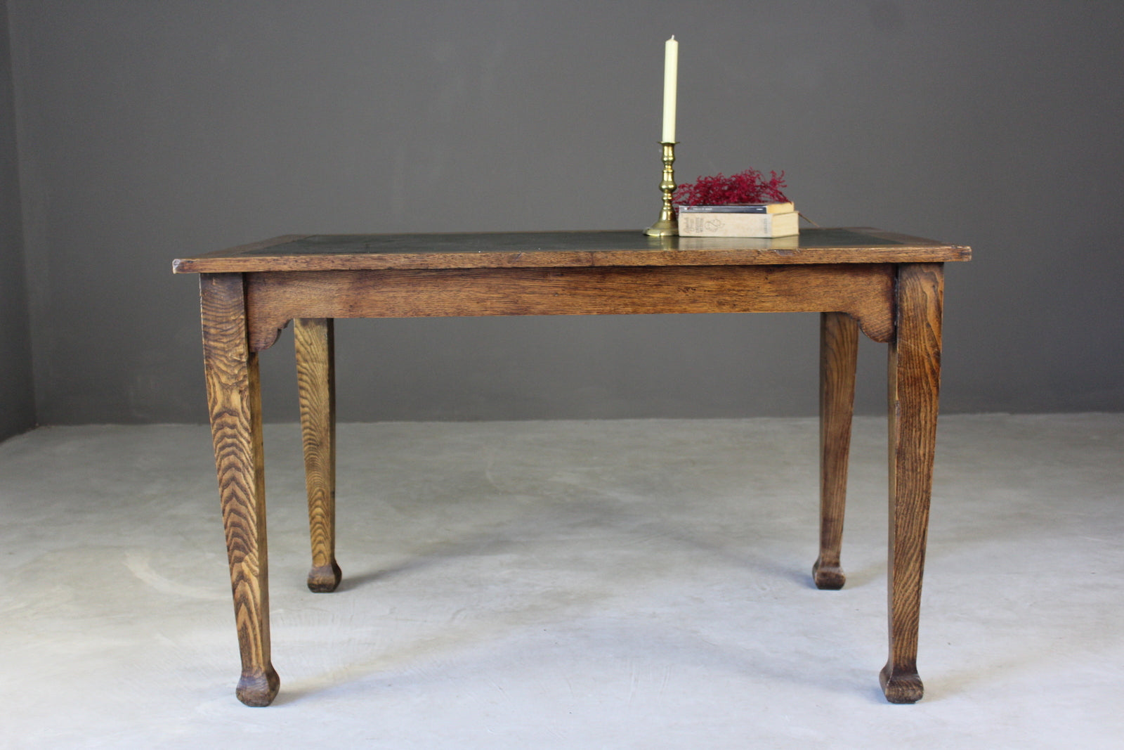 Edwardian Oak Desk - Kernow Furniture