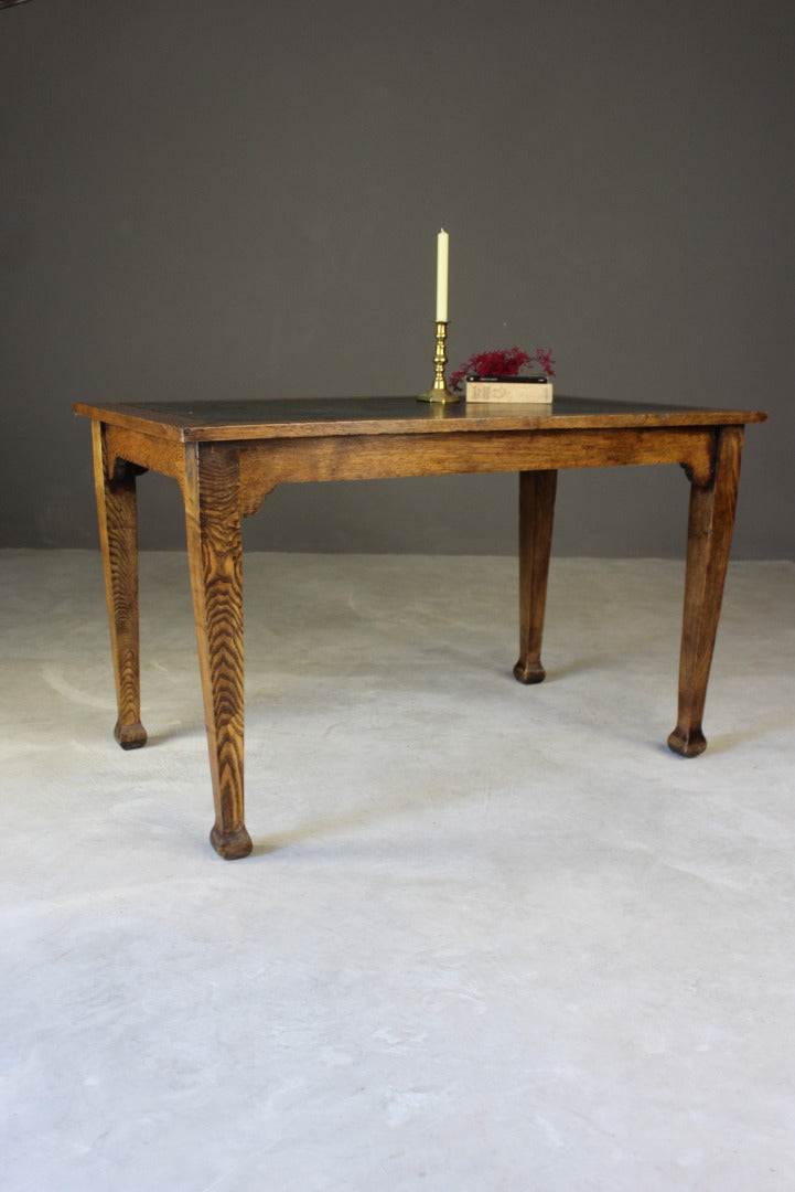 Edwardian Oak Desk - Kernow Furniture