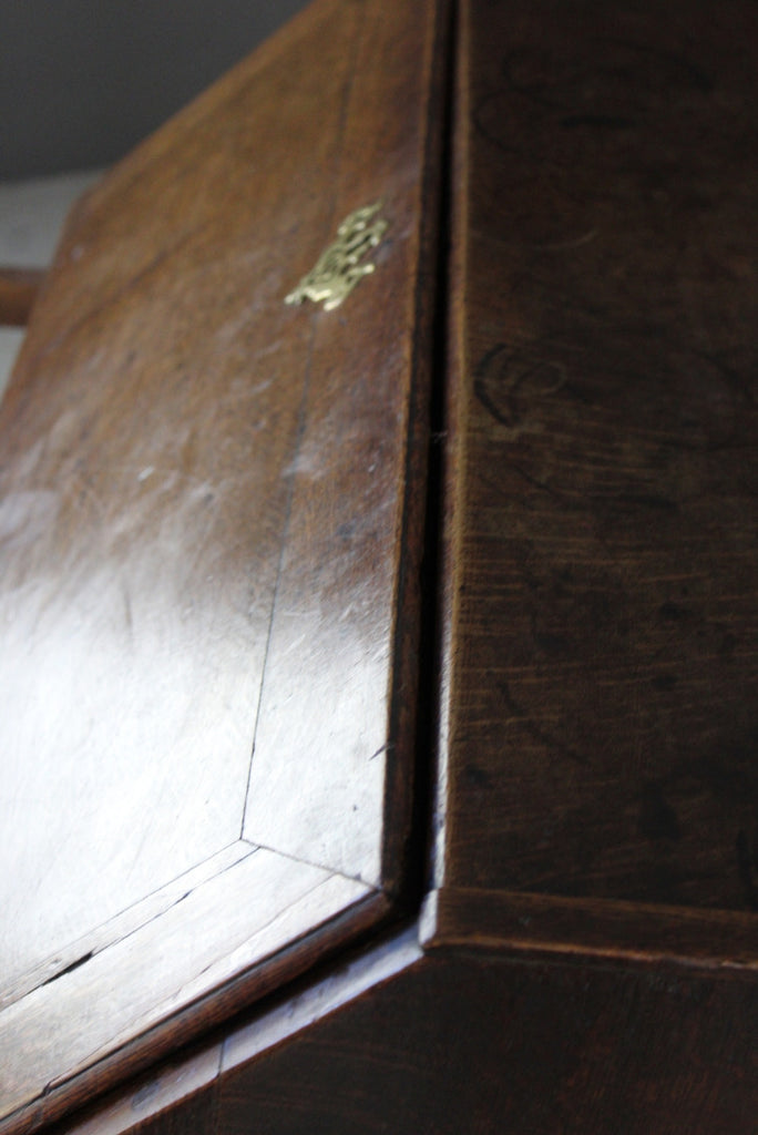 Antique Oak Writing Bureau - Kernow Furniture