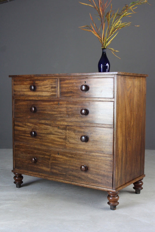 Antique Mahogany Chest of Drawers - Kernow Furniture