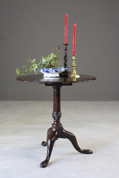 Mahogany Tripod Occasional Table - Kernow Furniture