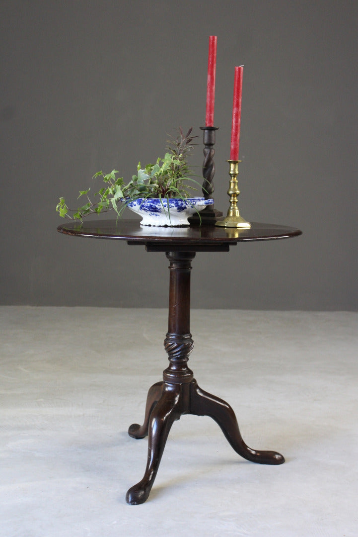 Mahogany Tripod Occasional Table - Kernow Furniture