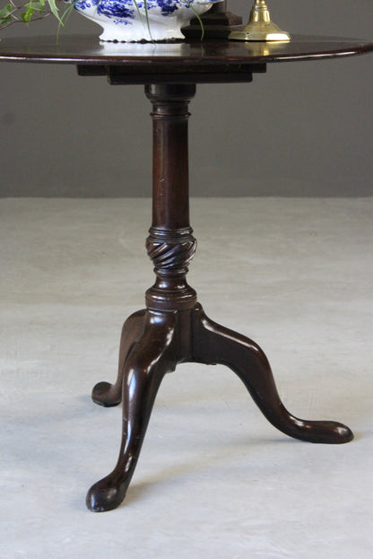 Mahogany Tripod Occasional Table - Kernow Furniture