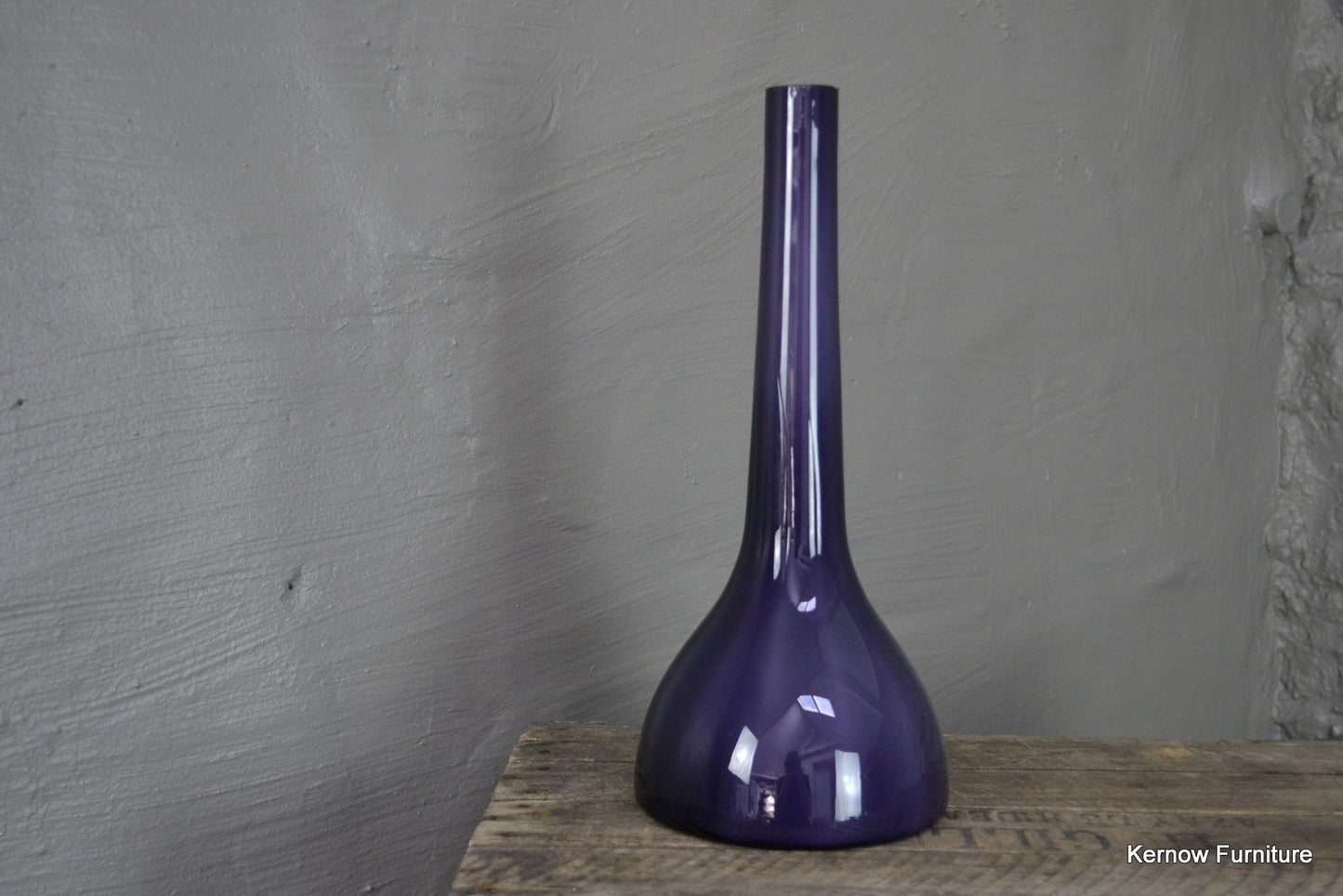 Retro Kastrup Purple Glass Lamp Base - Kernow Furniture