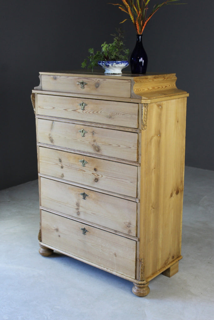 Antique Continental Pine Chest of Dawers - Kernow Furniture