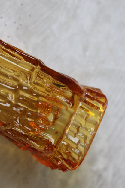 Amber Glass Vase - Kernow Furniture