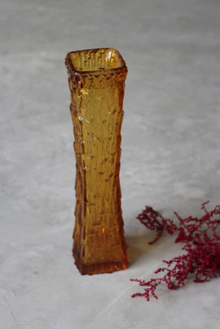 Amber Glass Vase - Kernow Furniture