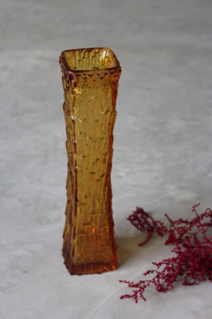 Amber Glass Vase - Kernow Furniture