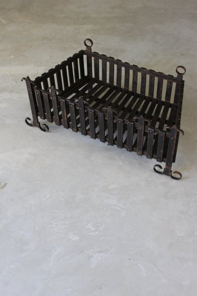 Wrought Iron Fire Basket - Kernow Furniture