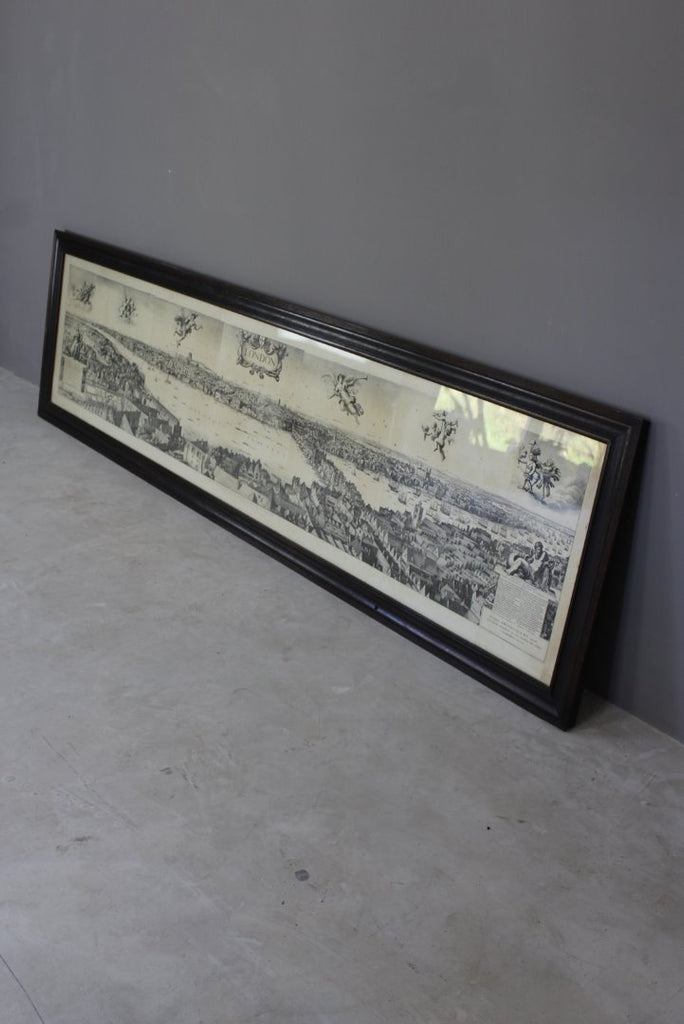 Huge Wenceslaus Hollar Framed London Print - Kernow Furniture