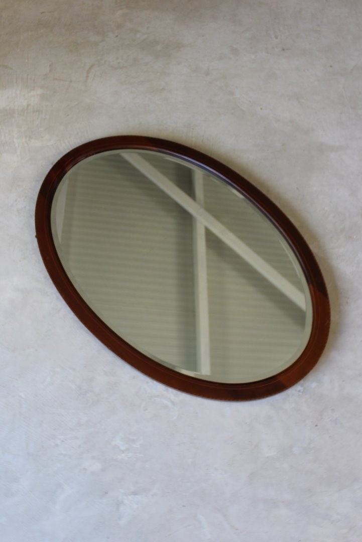 Antique Edwardian Oval Mirror - Kernow Furniture