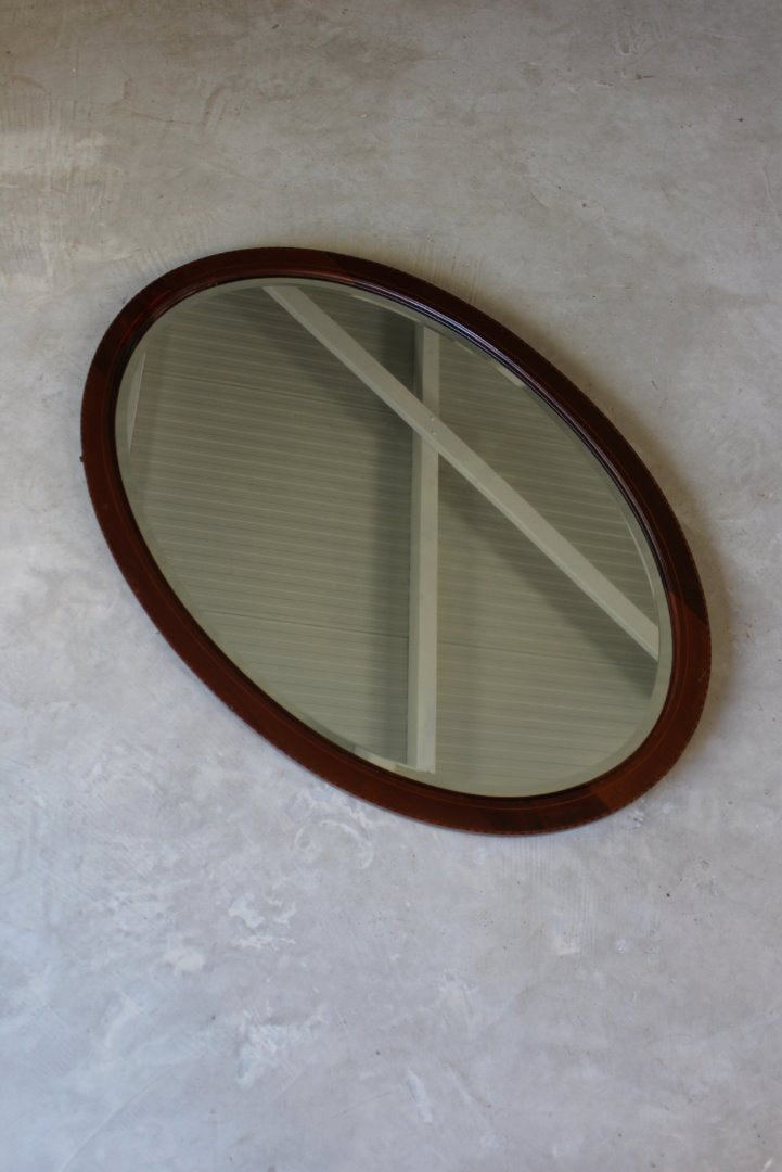 Antique Edwardian Oval Mirror - Kernow Furniture