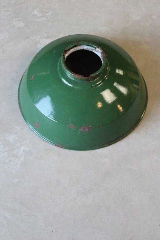 Vintage Green Enamel Factory Shade - Kernow Furniture