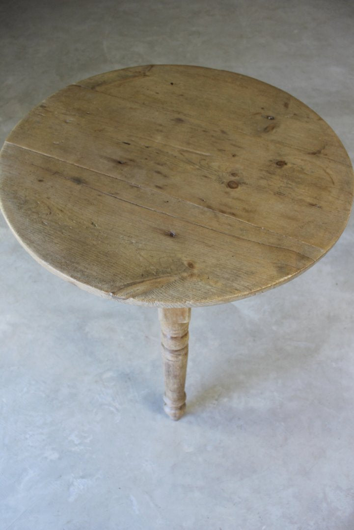 Antique Pine Cricket Table - Kernow Furniture