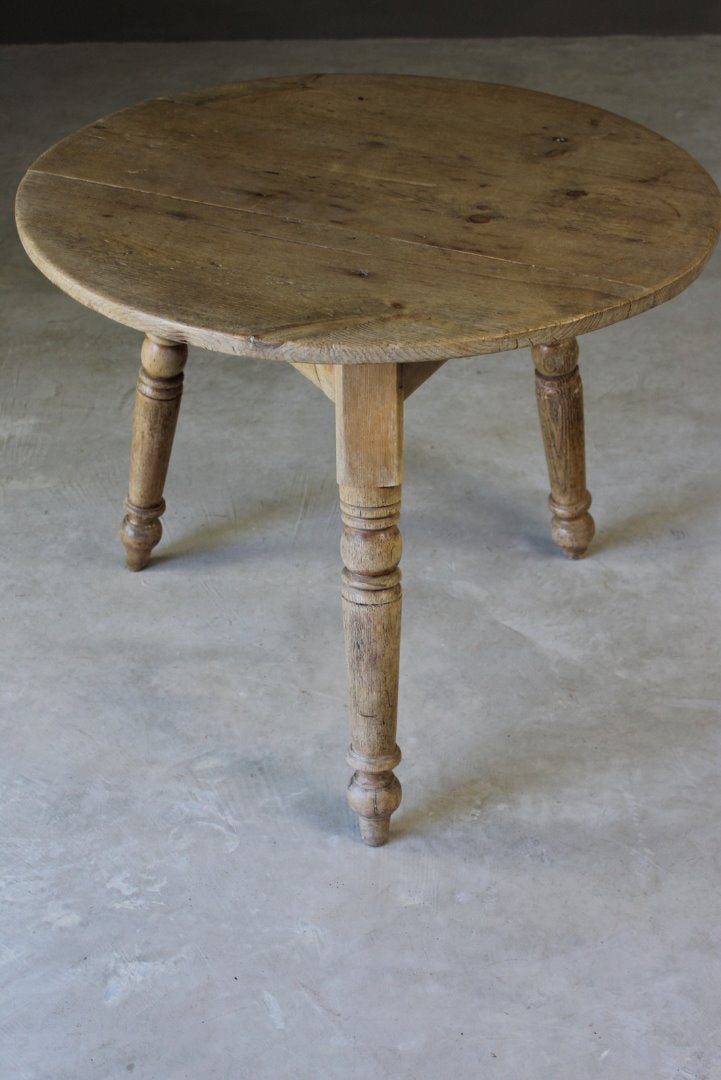 Antique Pine Cricket Table - Kernow Furniture