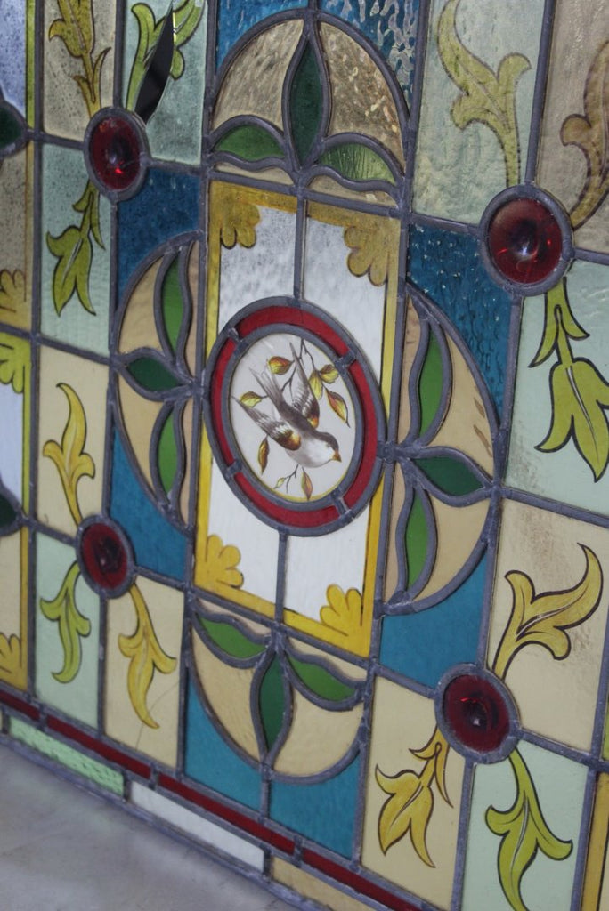 Pair Stained Glass Windows - Kernow Furniture