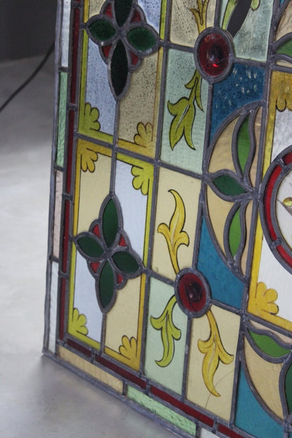 Pair Stained Glass Windows - Kernow Furniture