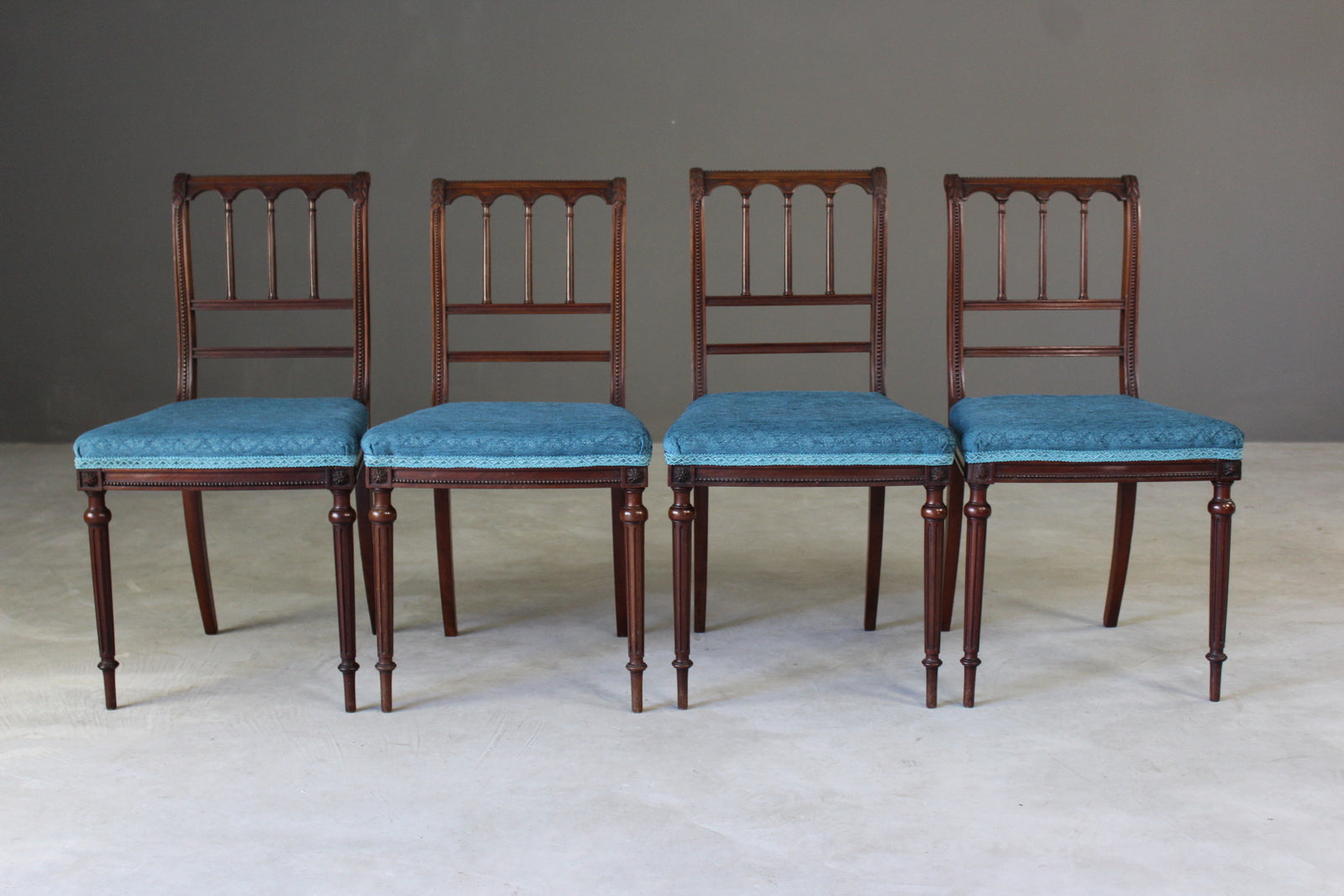 4 Morison & Co Mahogany Side Chairs - Kernow Furniture