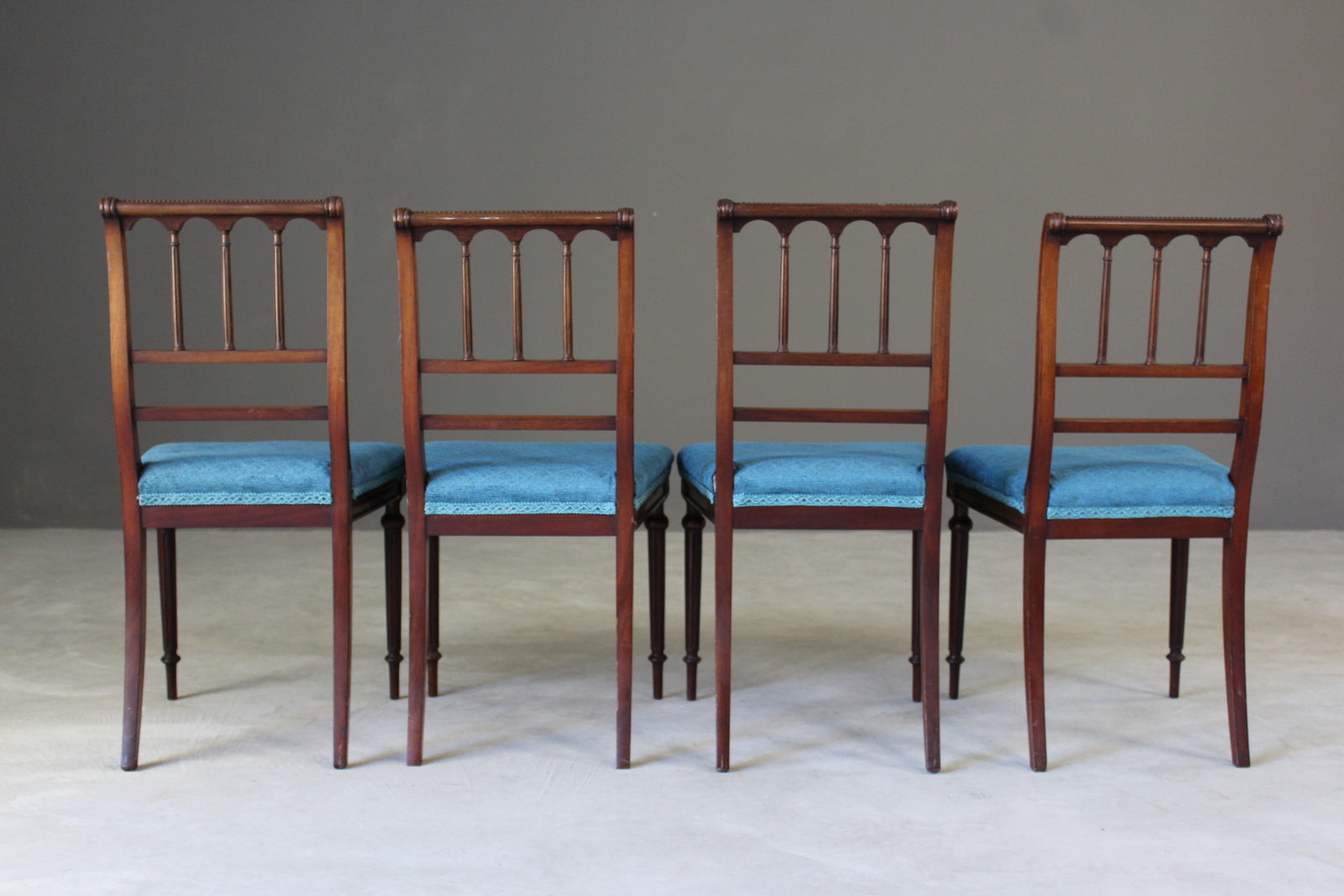 4 Morison & Co Mahogany Side Chairs - Kernow Furniture