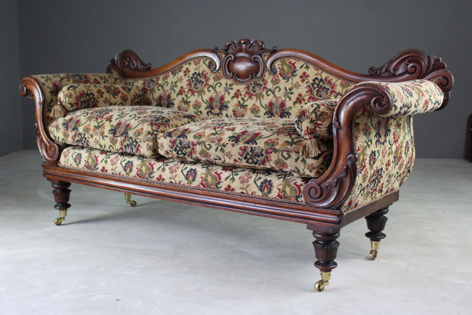 Antique Upholstered Sofa - Kernow Furniture