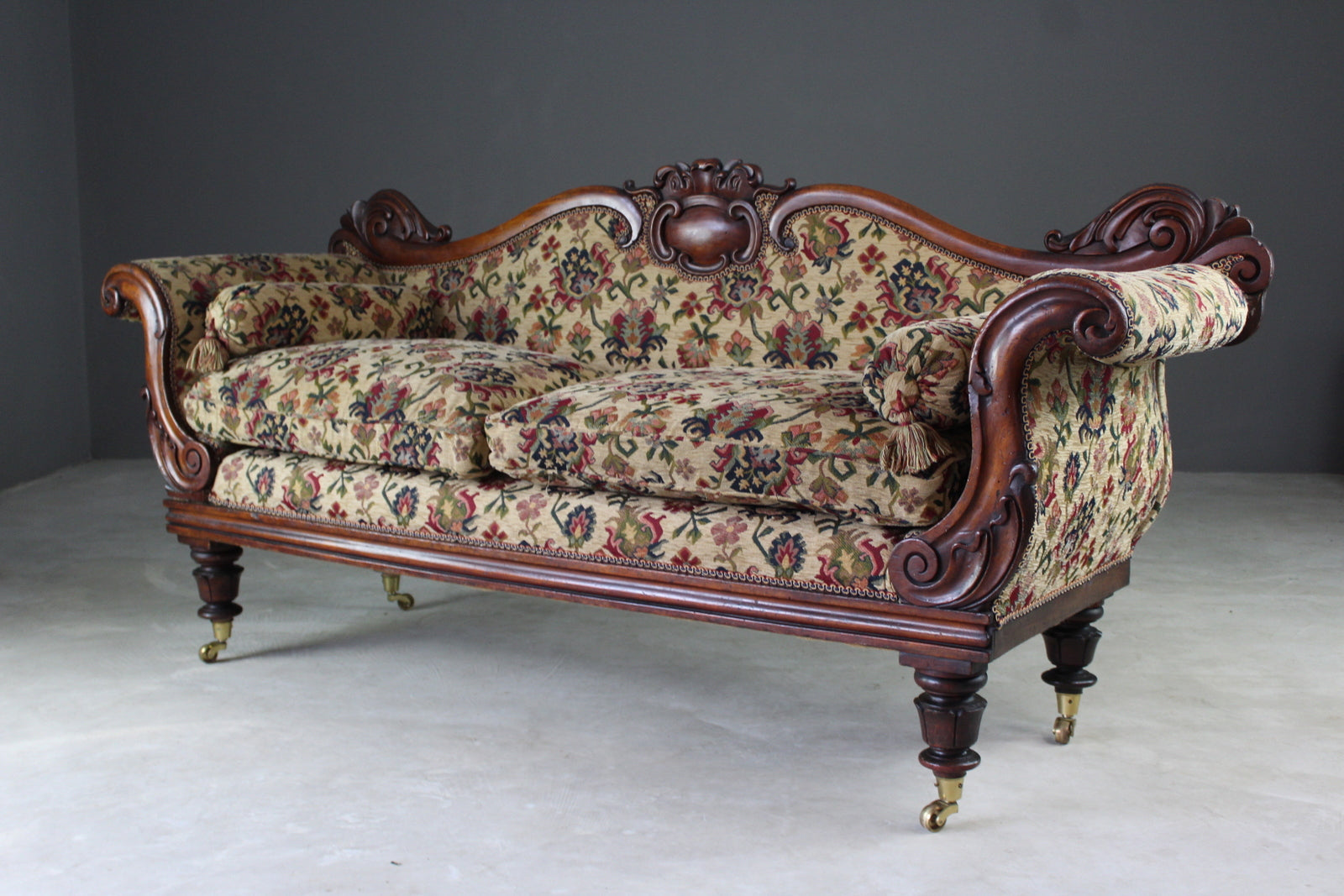 Antique Upholstered Sofa - Kernow Furniture