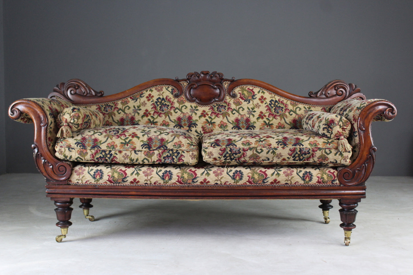 Antique Upholstered Sofa - Kernow Furniture