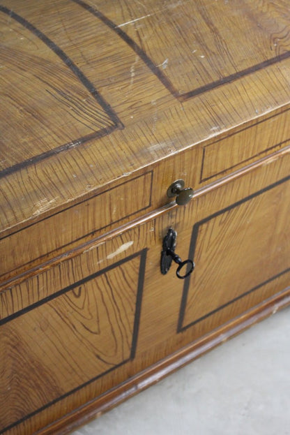 Painted Pine Effect Dome Top Trunk - Kernow Furniture