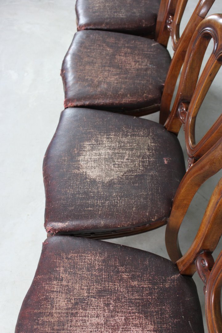 Victorian Walnut Dining Chairs - Kernow Furniture