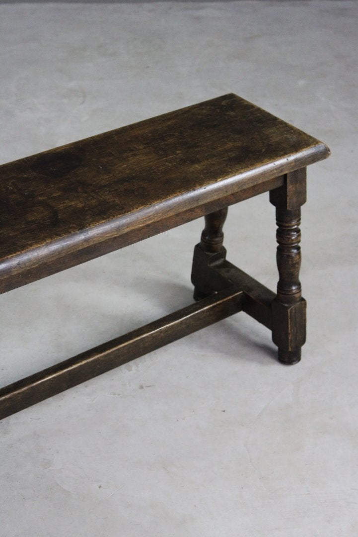 Antique Rustic Oak Long Bench - Kernow Furniture