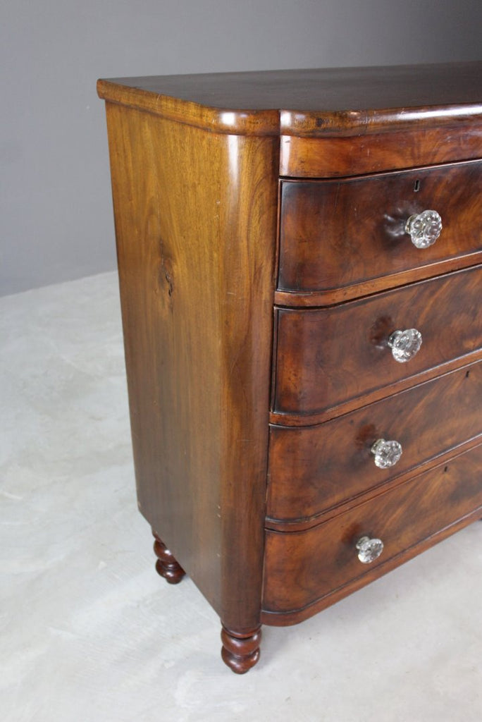 Large Victorian Mahogany Chest of Drawers - Kernow Furniture