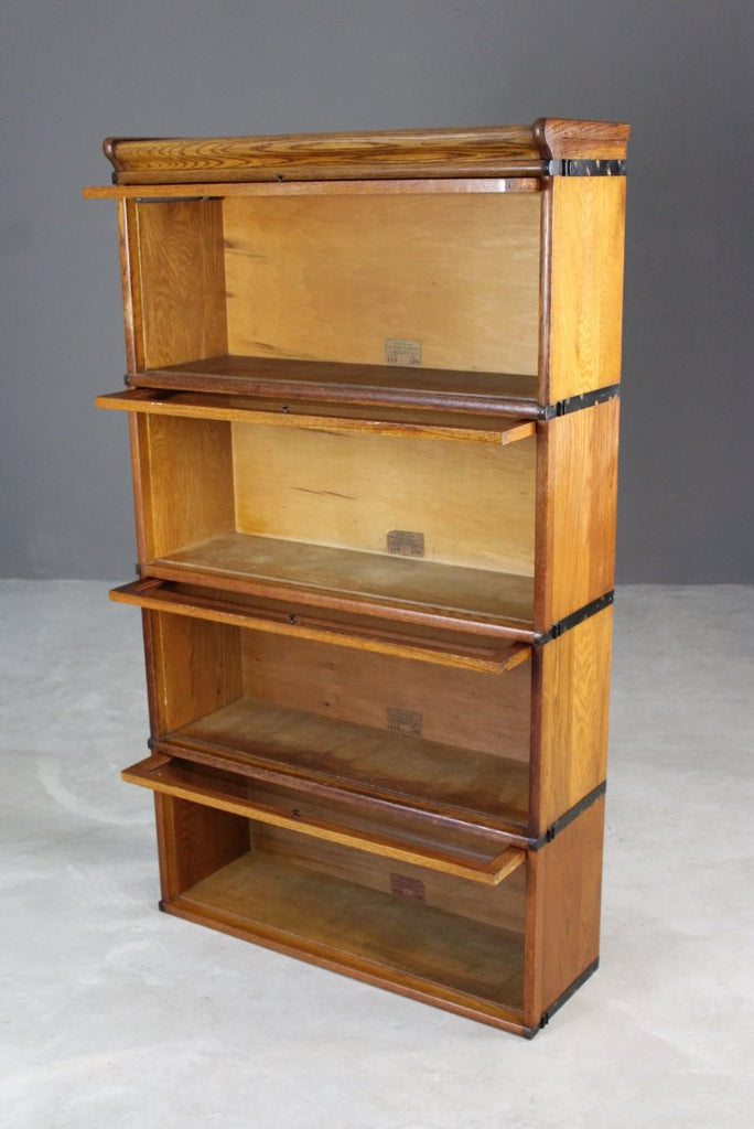 Oak Sectional Bookcase Globe Wernicke - Kernow Furniture