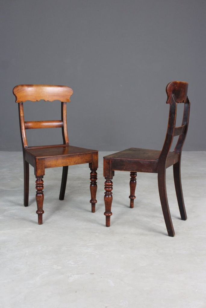 Set 6 Antique Bar Back Chairs - Kernow Furniture