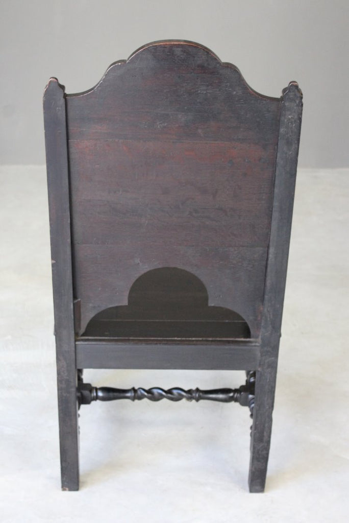 Carved Oak Wainscot Chair - Kernow Furniture