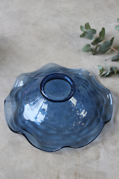 Blue Glass Centre Bowl - Kernow Furniture