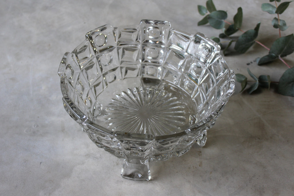Chunky Clear Glass Serving Bowl - Kernow Furniture