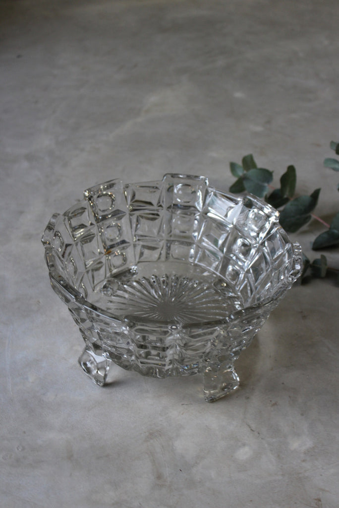 Chunky Clear Glass Serving Bowl - Kernow Furniture
