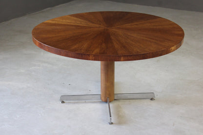 Retro Teak Round Coffee Table - Kernow Furniture