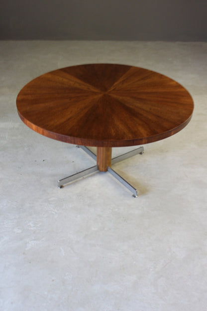 Retro Teak Round Coffee Table - Kernow Furniture