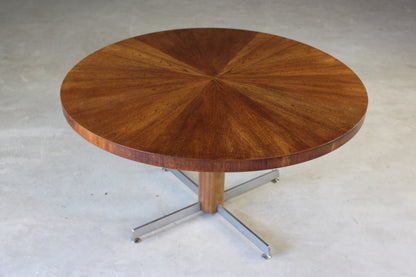 Retro Teak Round Coffee Table - Kernow Furniture